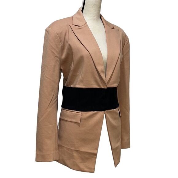 NY&Co Contrast Corset Waist Blazer - Picture 2 of 11
